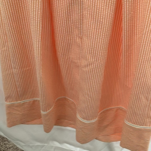 London Times: Apricot/white stripped Dress- back zip- open back- size 10 - Picture 15 of 16